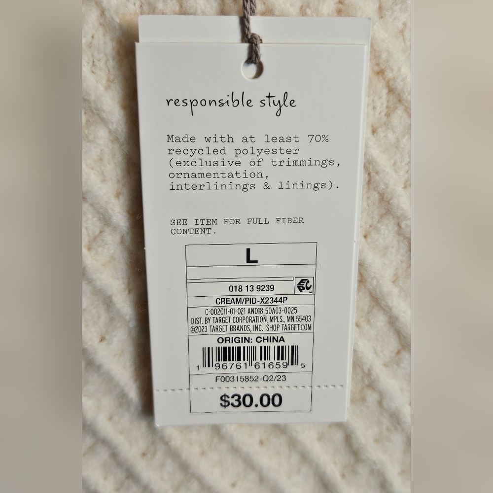 A New Day woman's long-sleeved cream sweater - Picture 7 of 8